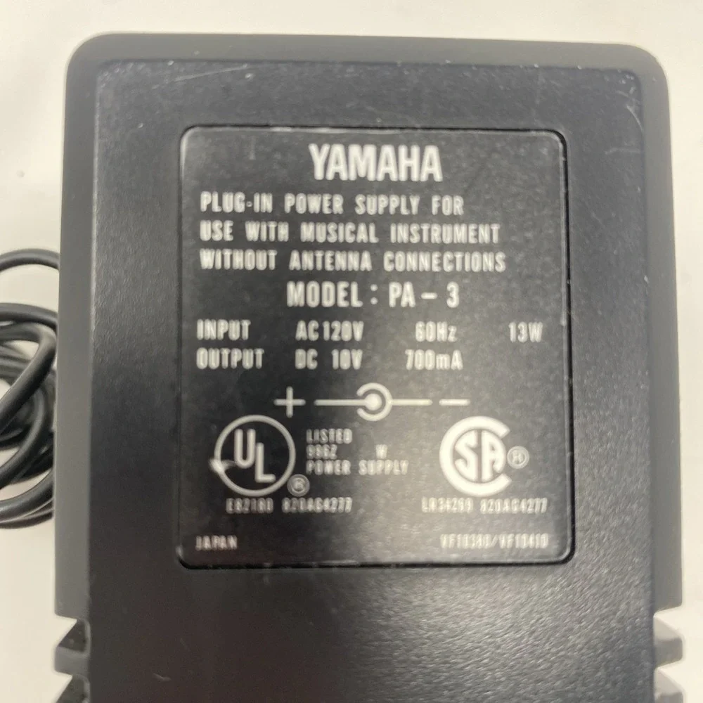 Vtg Original Yamaha PA-3 Power Supply Adapter AC 120V DC 10V H3B0 Japan - Works!